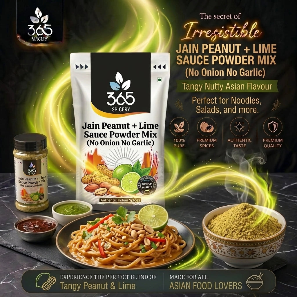 Jain Peanut + Lime Sauce Powder Mix | No Onion No Garlic | Gluten-Free | Natural Ingredients | 365 Spicery