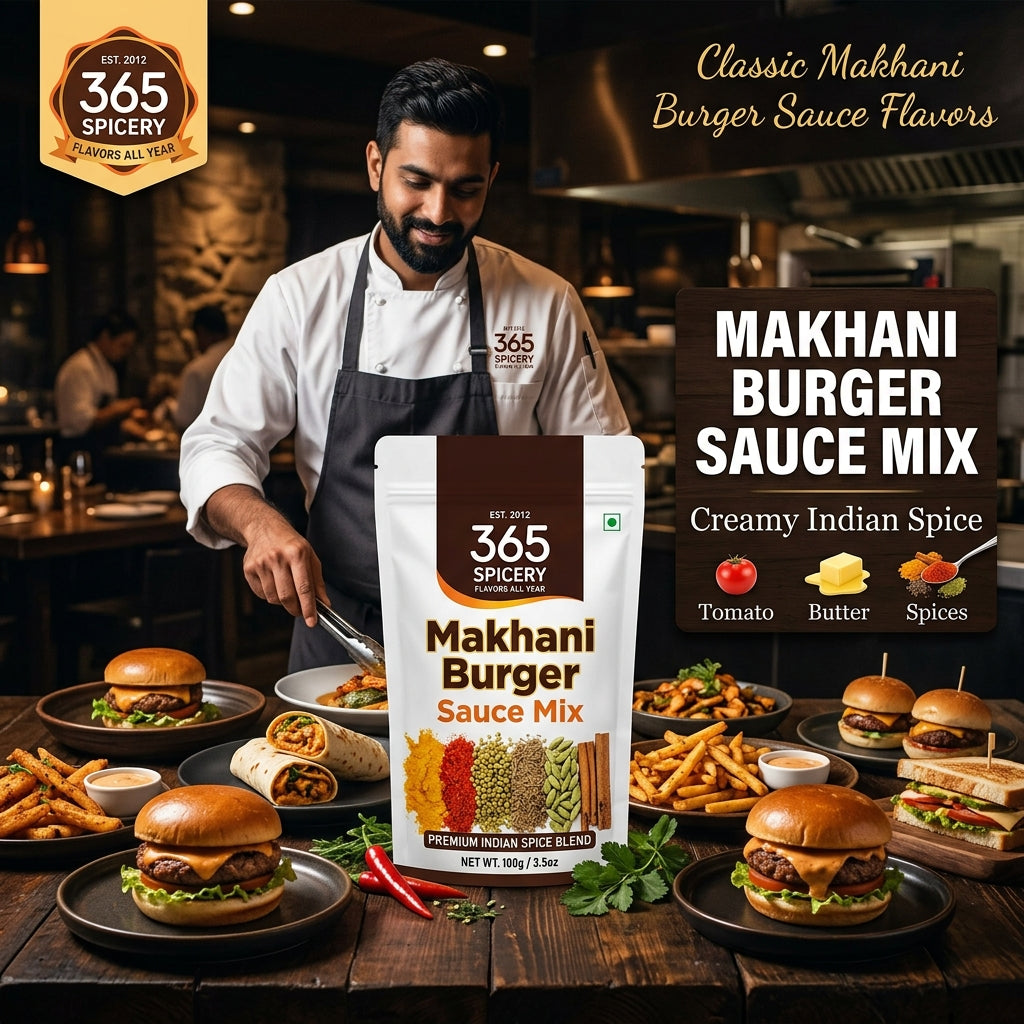 Makhani Burger Sauce Powder Mix | Jain-Friendly No Onion No Garlic | Premium Quality | No MSG | 365 Spicery
