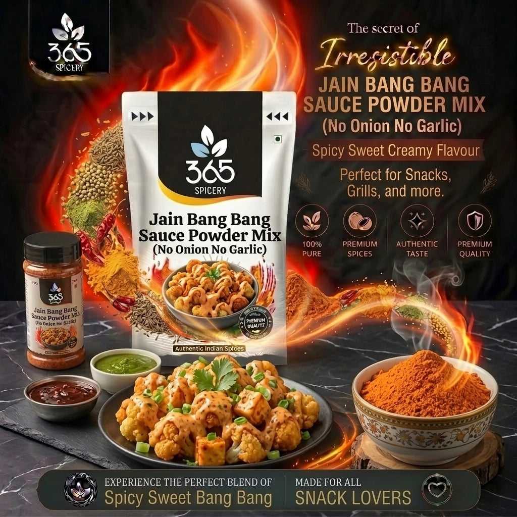 Jain Bang Bang Sauce Powder Mix | No Onion No Garlic | Vegan | No Artificial Colours | 365 Spicery