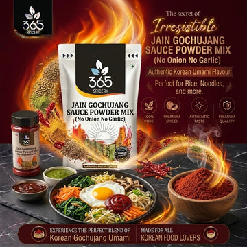 Jain Gochujang Sauce Powder Mix | No Onion No Garlic | Authentic Vegan Recipe | No MSG | 365 Spicery