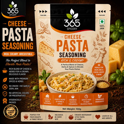 CHEESE PASTA SEASONING | Creamy Italian Style Flavour | No Artificial Colours | Gluten-Free | 365 Spicery