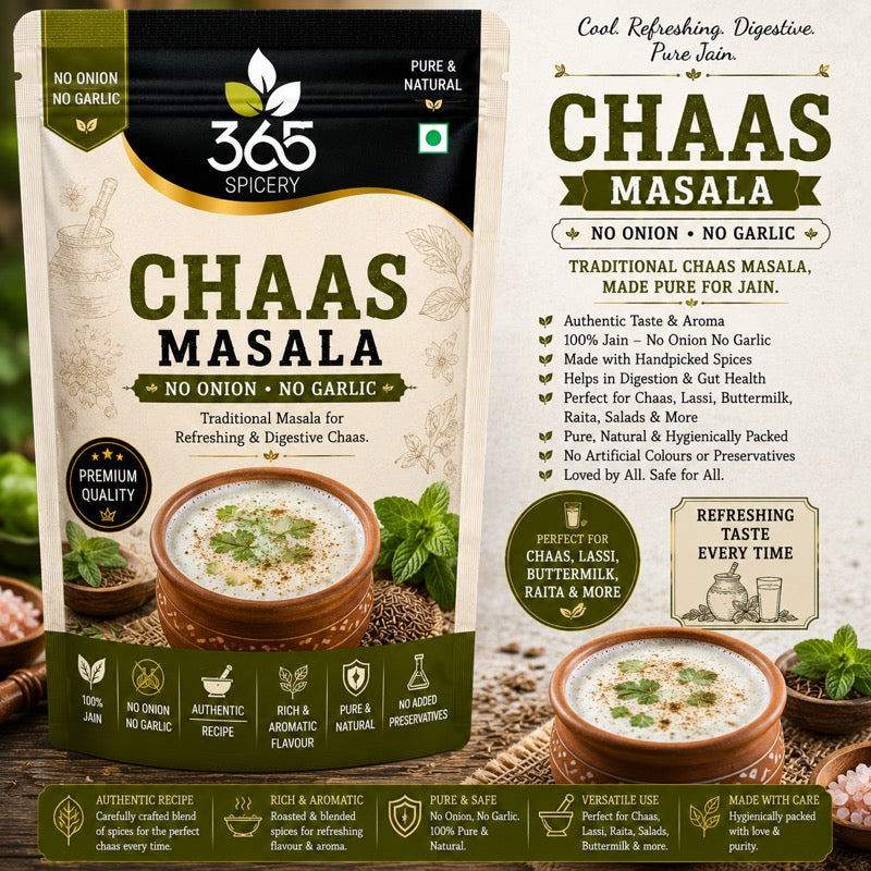 Chaas Masala | Refreshing Buttermilk Seasoning | Gluten-Free | No Artificial Colours | 365 Spicery