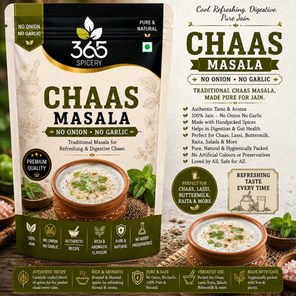 Chaas Masala | Refreshing Buttermilk Seasoning | Gluten-Free | No Artificial Colours | 365 Spicery