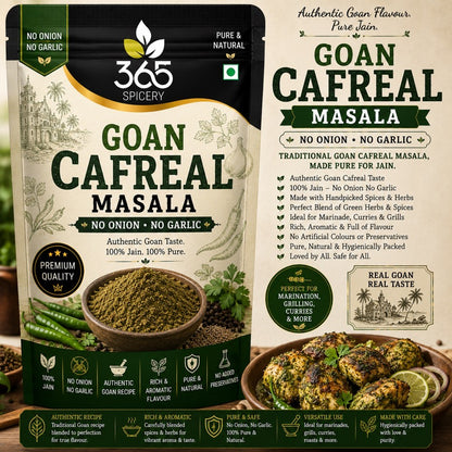 Goan Cafreal Masala | Aromatic Green Herb Spice Blend | No Artificial Flavours | 365 Spicery