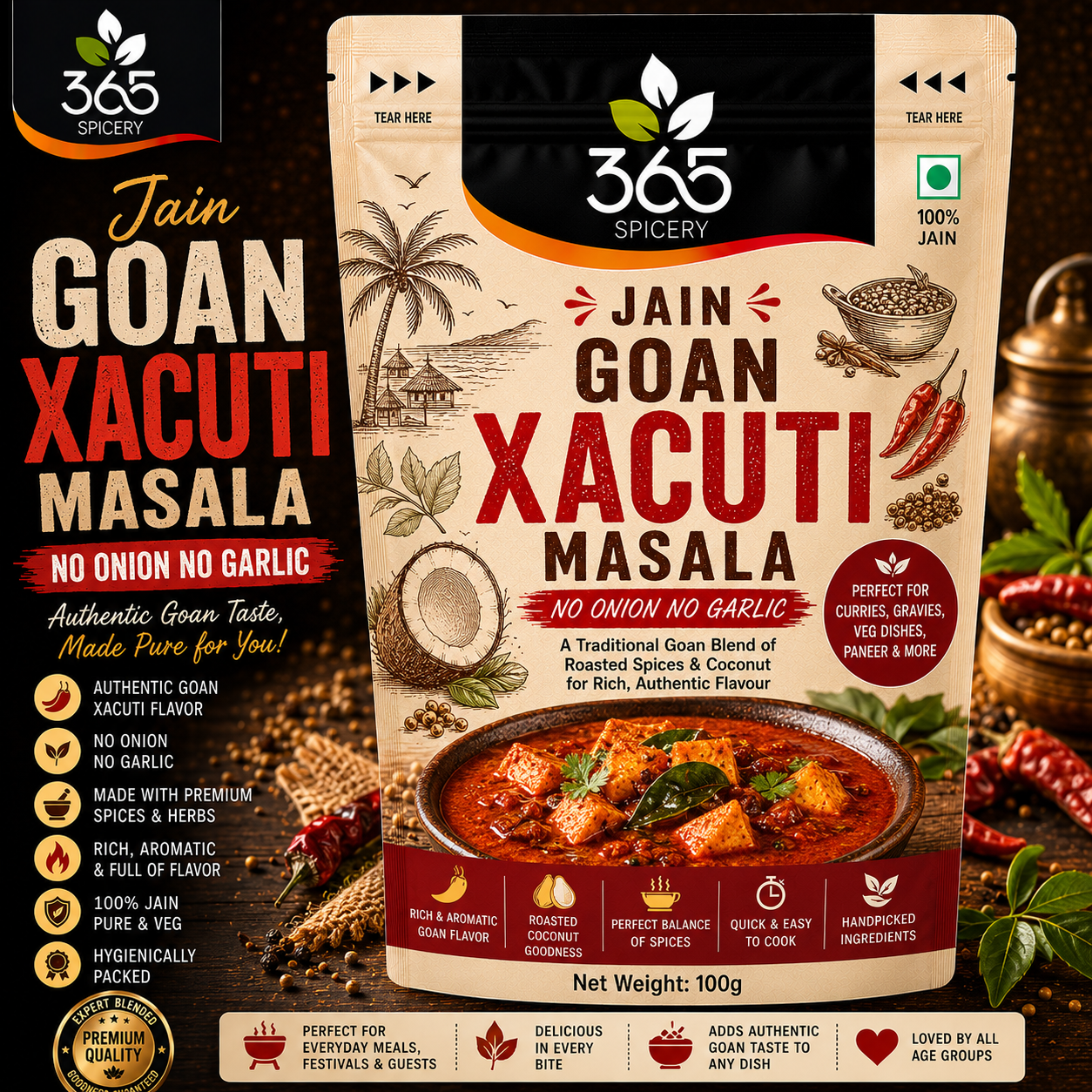 Jain Goan Xacuti Masala (No Onion No Garlic)