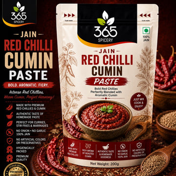 Jain Red Chilli, Cumin Paste | No Onion No Garlic | Jain-Friendly | Earthy Curry Base | Vegan | 365 Spicery
