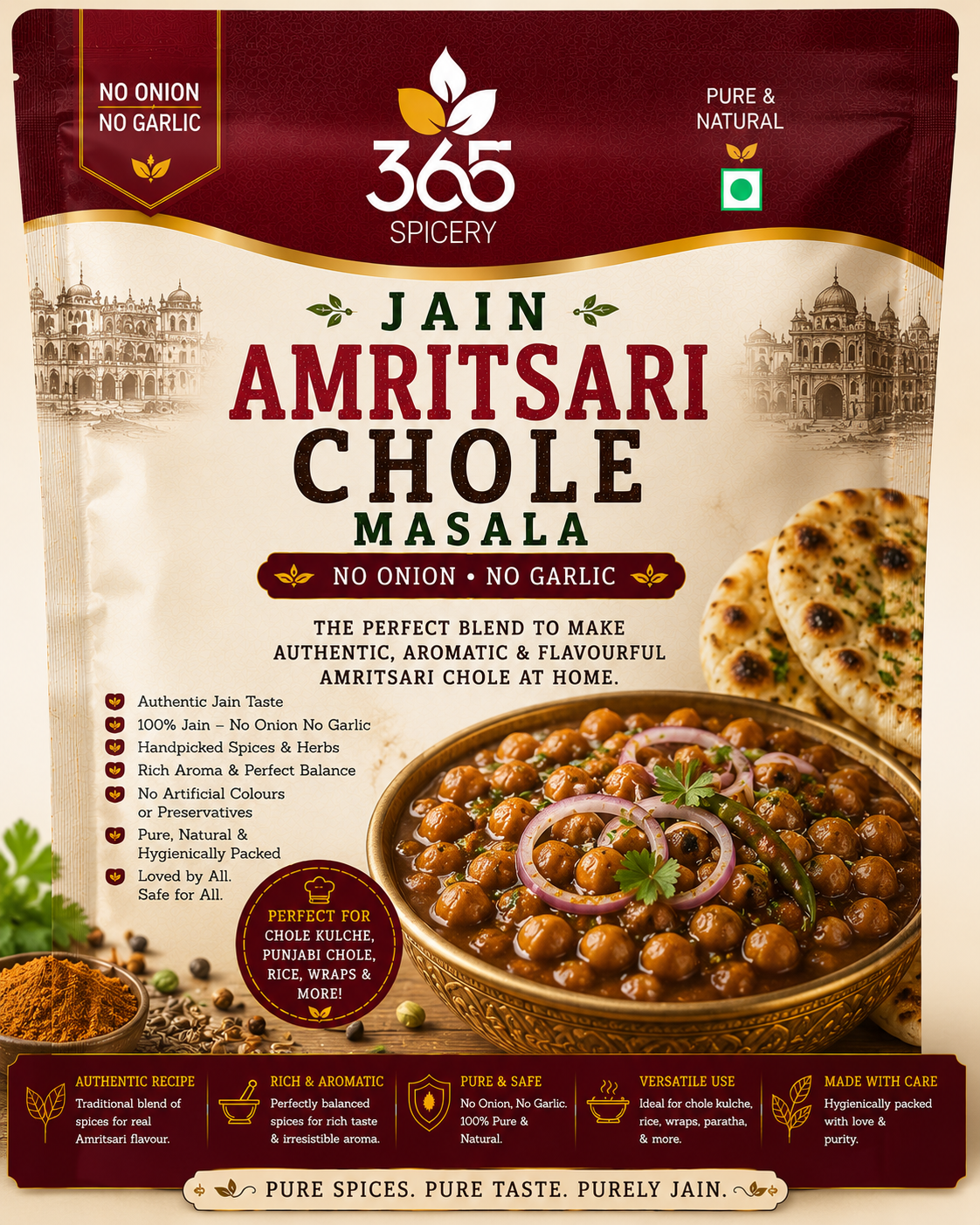 Jain Amritsari Chole Masala (No Onion No Garlic)