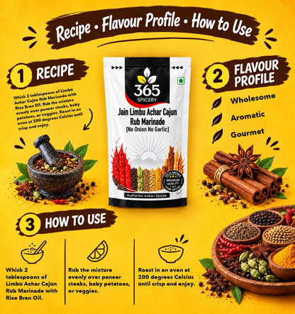 Jain Limbu Achar Cajun Rub Marinade