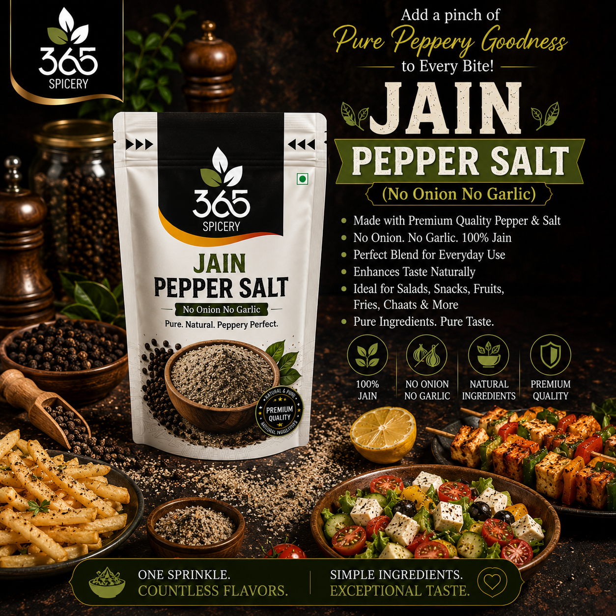 Jain Pepper Salt (No Onion No Garlic)