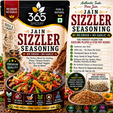 Jain Sizzler Seasoning | Professional Restaurant Blend | No Onion No Garlic | No MSG | Jain-Friendly | 365 Spicery