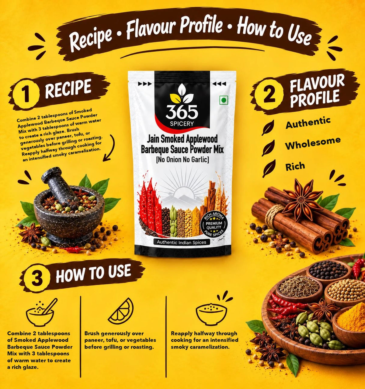 Jain Smoked Applewood Barbeque Sauce Powder Mix