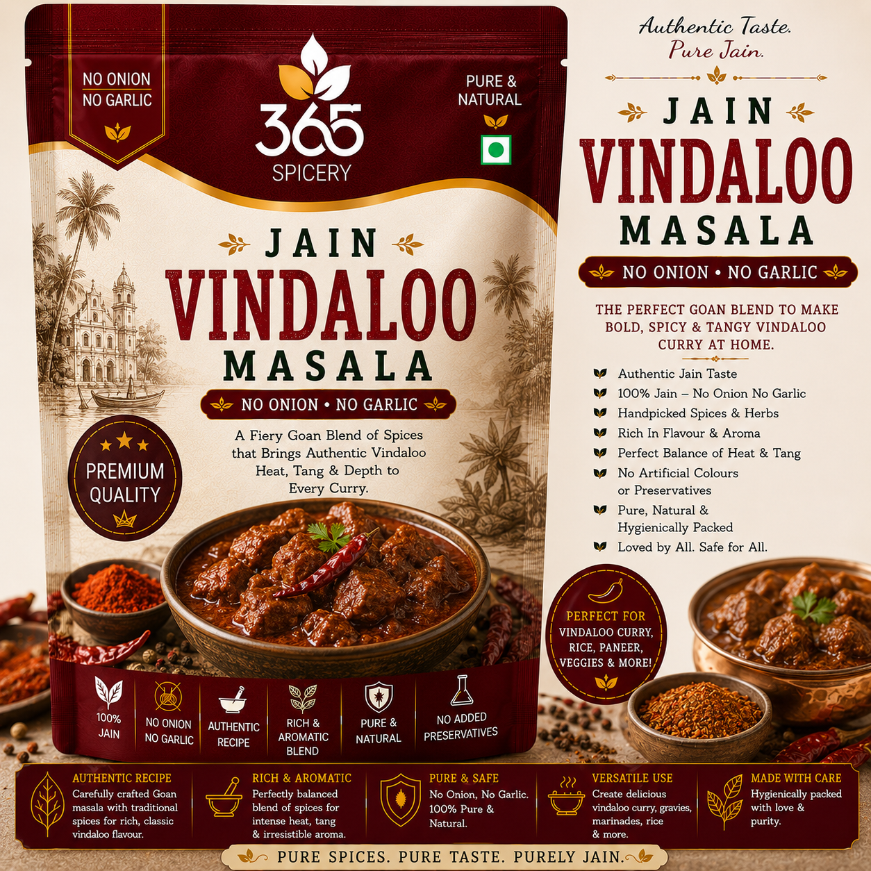 Jain Vindaloo Masala (No Onion No Garlic)
