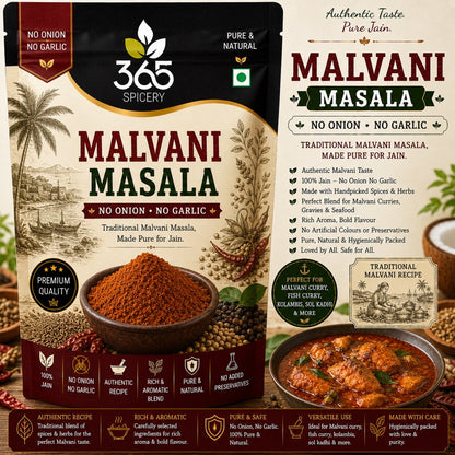 Malvani Masala | Coastal Konkan Spice Blend | Premium Quality | No Artificial Colours | 365 Spicery