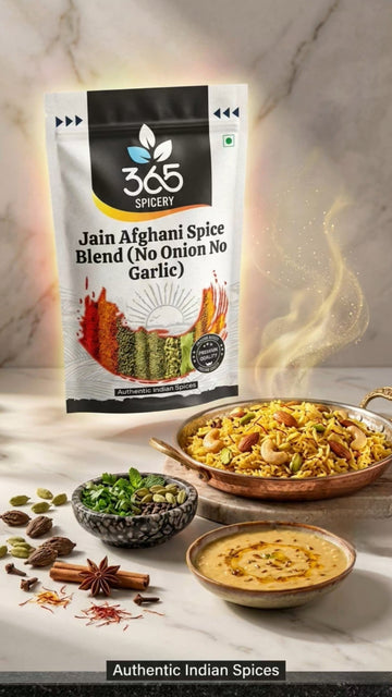 Jain Afghani Spice Blend | No Onion No Garlic | Jain-Friendly | Premium Quality | For Street Food | 365 Spicery