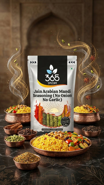 Jain Arabian Mandi Seasoning | No Onion No Garlic | Jain-Friendly | Vegan | For Grills & Rice | 365 Spicery