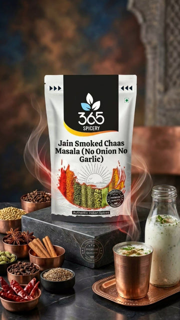 Jain Smoked Chaas Masala | No Onion No Garlic | Jain-Friendly | No Artificial Flavours | Refreshing | 365 Spicery