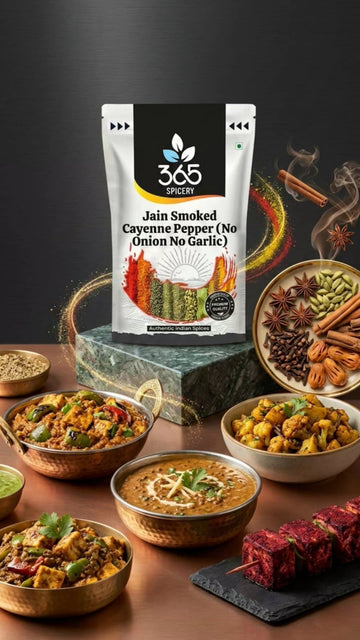 Jain Smoked Cayenne Pepper | No Onion No Garlic | Jain-Friendly | No Artificial Colours | For Fries | 365 Spicery