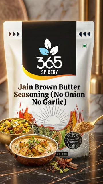 Jain Brown Butter Seasoning | No Onion No Garlic | Jain-Friendly | Natural Ingredients | For Fries | 365 Spicery