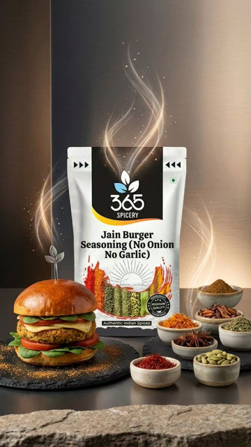 Jain Burger Seasoning | No Onion No Garlic | Jain-Friendly | Gluten-Free | Perfect for Veggie Patties | 365 Spicery