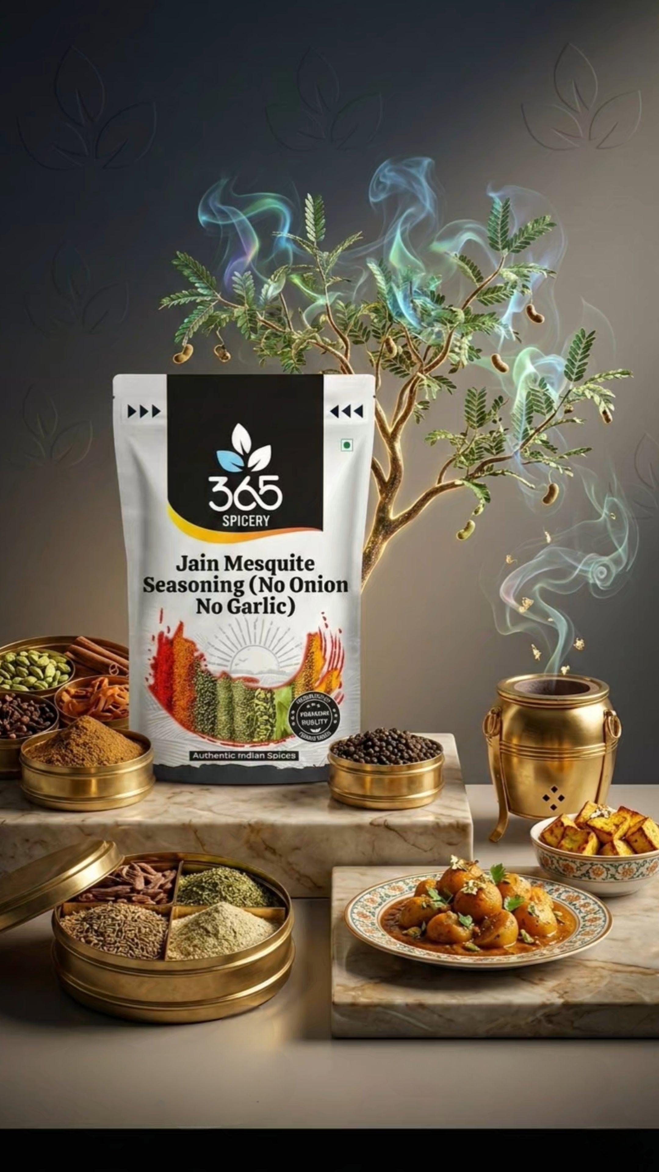 Jain Mesquite Seasoning | No Onion No Garlic | Jain-Friendly | No Artificial Flavours | For Grills | 365 Spicery