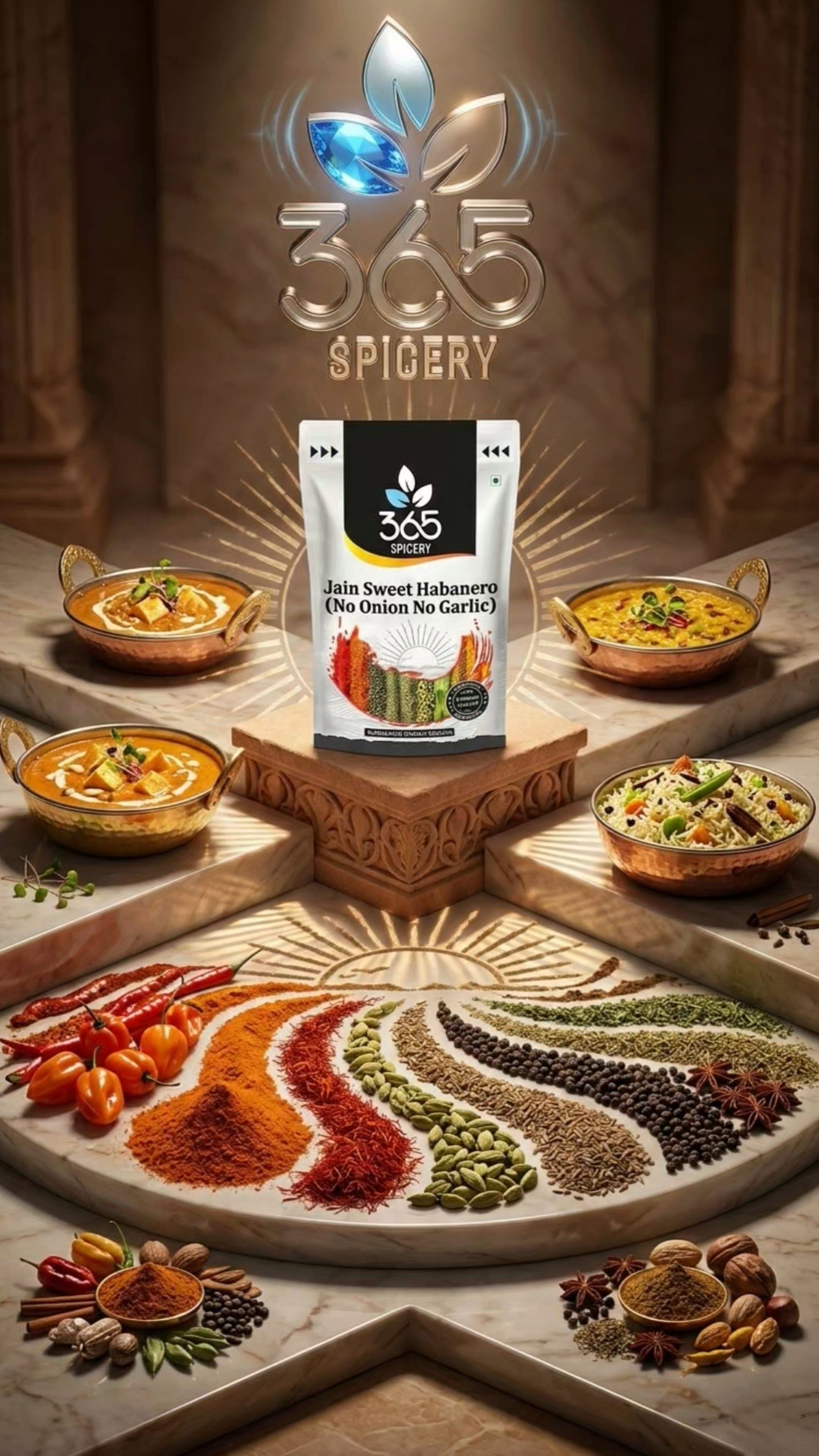 Jain Sweet Habanero | No Onion No Garlic | Jain-Friendly | Premium Quality | For Popcorn & Snacks | 365 Spicery