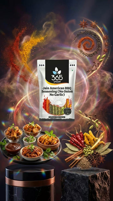 Jain American BBQ Seasoning | No Onion No Garlic | Jain-Friendly | Gluten-Free | For Grills & Snacks | 365 Spicery