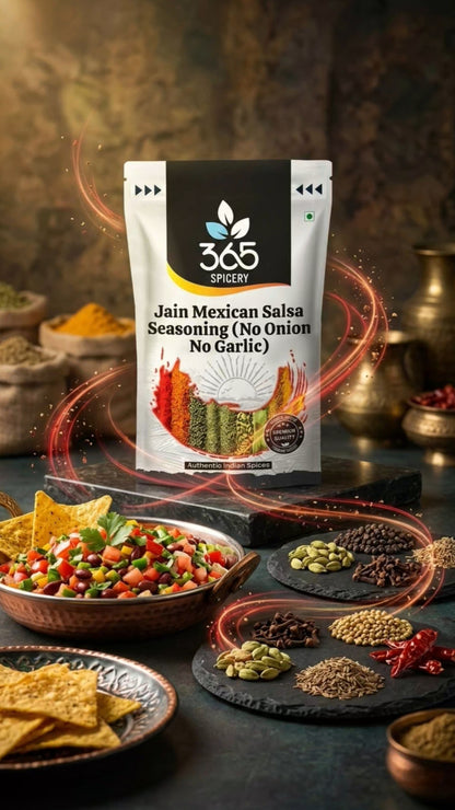 Jain Mexican Salsa Seasoning | No Onion No Garlic | Jain-Friendly | Vegan | For Fries & Snacks | 365 Spicery