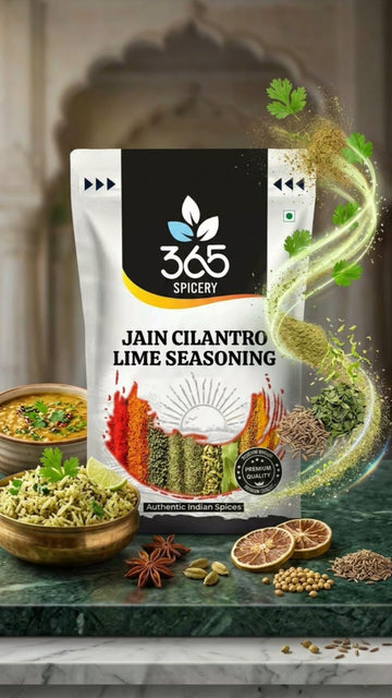 JAIN CILANTRO LIME SEASONING | No Onion No Garlic | Jain-Friendly | Gluten-Free | Zesty Snack Topping | 365 Spicery