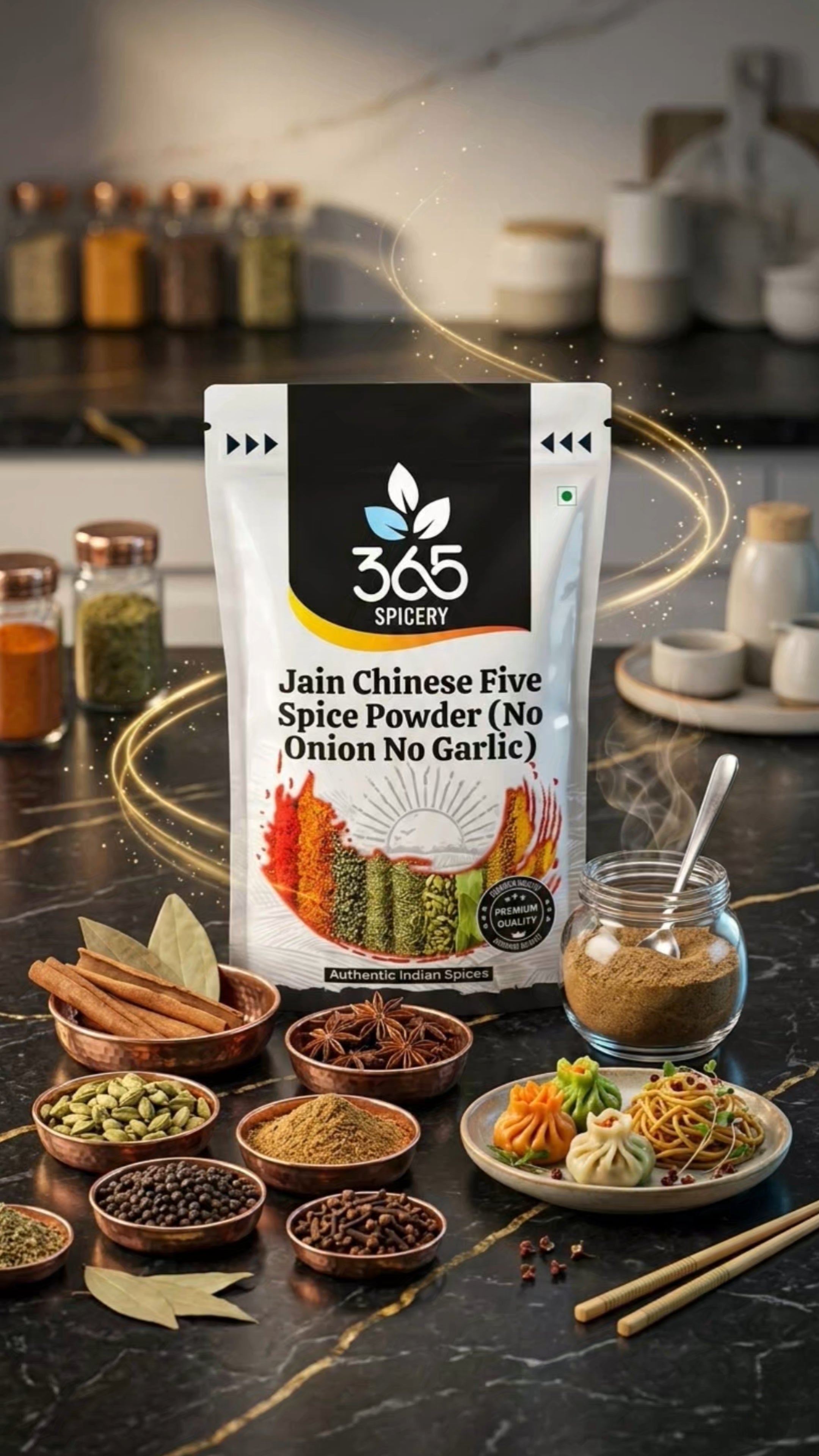 Jain Chinese Five Spice Powder | No Onion No Garlic | Jain-Friendly | No MSG | Authentic Asian Taste | 365 Spicery