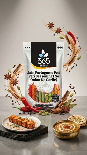 Jain Portuguese Peri Peri Seasoning | No Onion No Garlic | Jain-Friendly | Vegan | Spicy Snack Mix | 365 Spicery