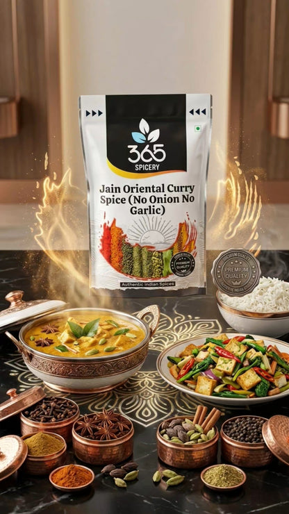 Jain Oriental Curry Spice | No Onion No Garlic | Jain-Friendly | No MSG | Authentic Asian Aromatics | 365 Spicery