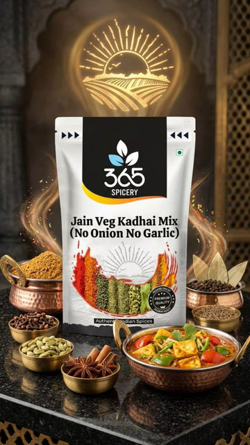 Jain Kadhai Seasoning | No Onion No Garlic | Jain-Friendly | Natural Ingredients | Authentic Indian | 365 Spicery