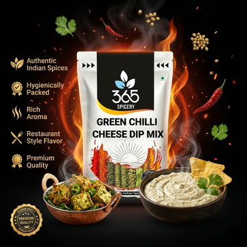 GREEN CHILLI CHEESE DIP MIX | Bold Spicy Seasoning | No Artificial Flavours | Made in India | Party Ready | 365 Spicery