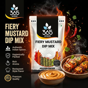 FIERY MUSTARD DIP MIX | Bold Pungent Seasoning | No MSG | Vegan | Perfect for Party Pairings | 365 Spicery