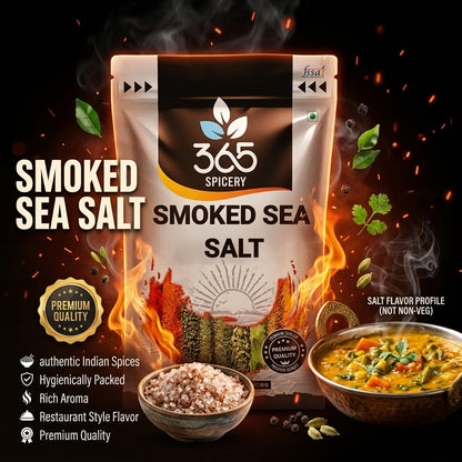 Smoked Sea Salt | Gourmet Wood-Fired Flavour | Natural Mineral Rich | Gluten-Free | 365 Spicery