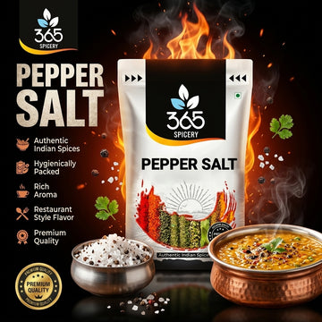 Pepper Salt | Classic Table Seasoning | Premium Quality Black Peppercorns | Vegan | 365 Spicery