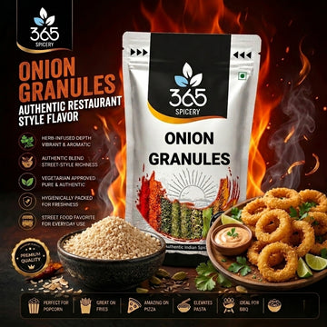 Onion Granules | Dehydrated Flavour Base for Soups & Stews | Vegan | Gluten-Free | No Preservatives | 365 Spicery