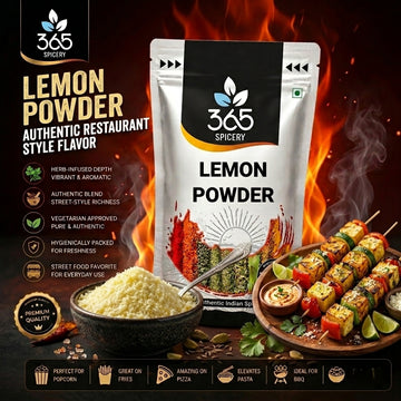 Lemon Powder | Zesty Dehydrated Citrus for Soups & Stews | No Artificial Colours | Made in India | 365 Spicery