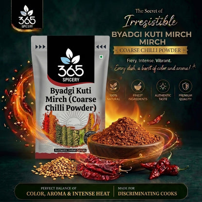 Byadgi Kuti Mirch (Coarse Chilli Powder) — 365 Spicery