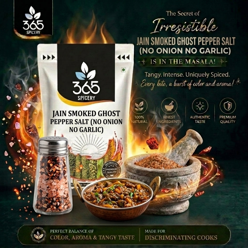 Jain Smoked Ghost Pepper Salt (No Onion No Garlic) — 365 Spicery