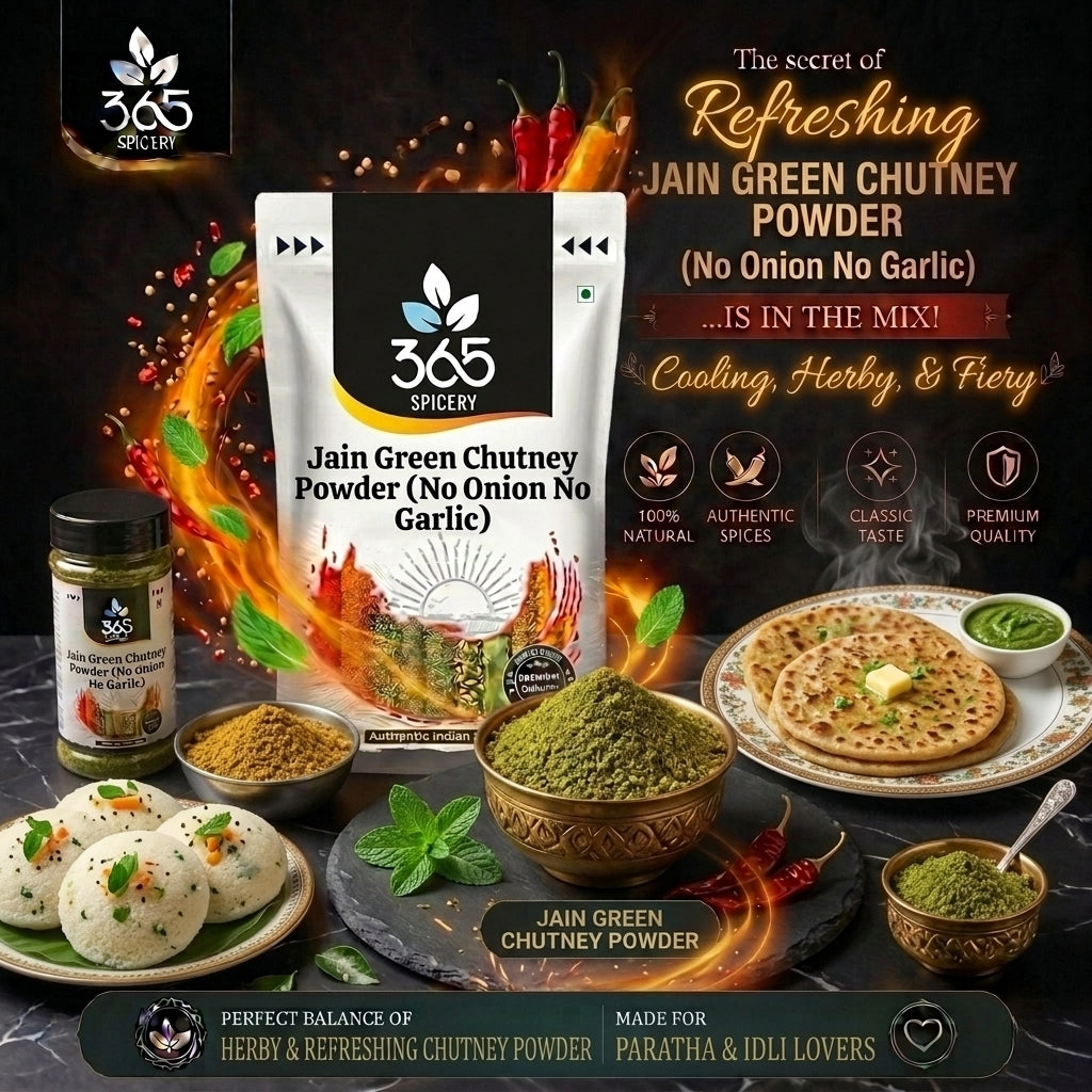 Jain Green Chutney Powder (No Onion No Garlic) — 365 Spicery