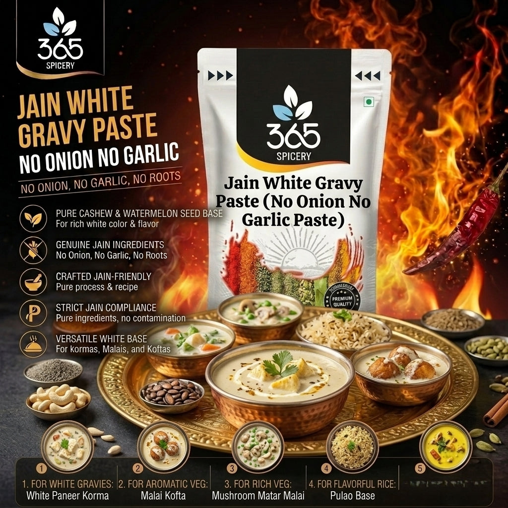 Jain White Gravy Paste (No Onion No Garlic Paste) — 365 Spicery