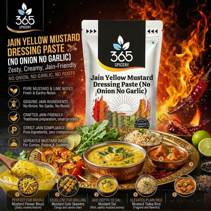 JAIN YELLOW MUSTARD DRESSING PASTE (No Onion No Garlic) — 365 Spicery