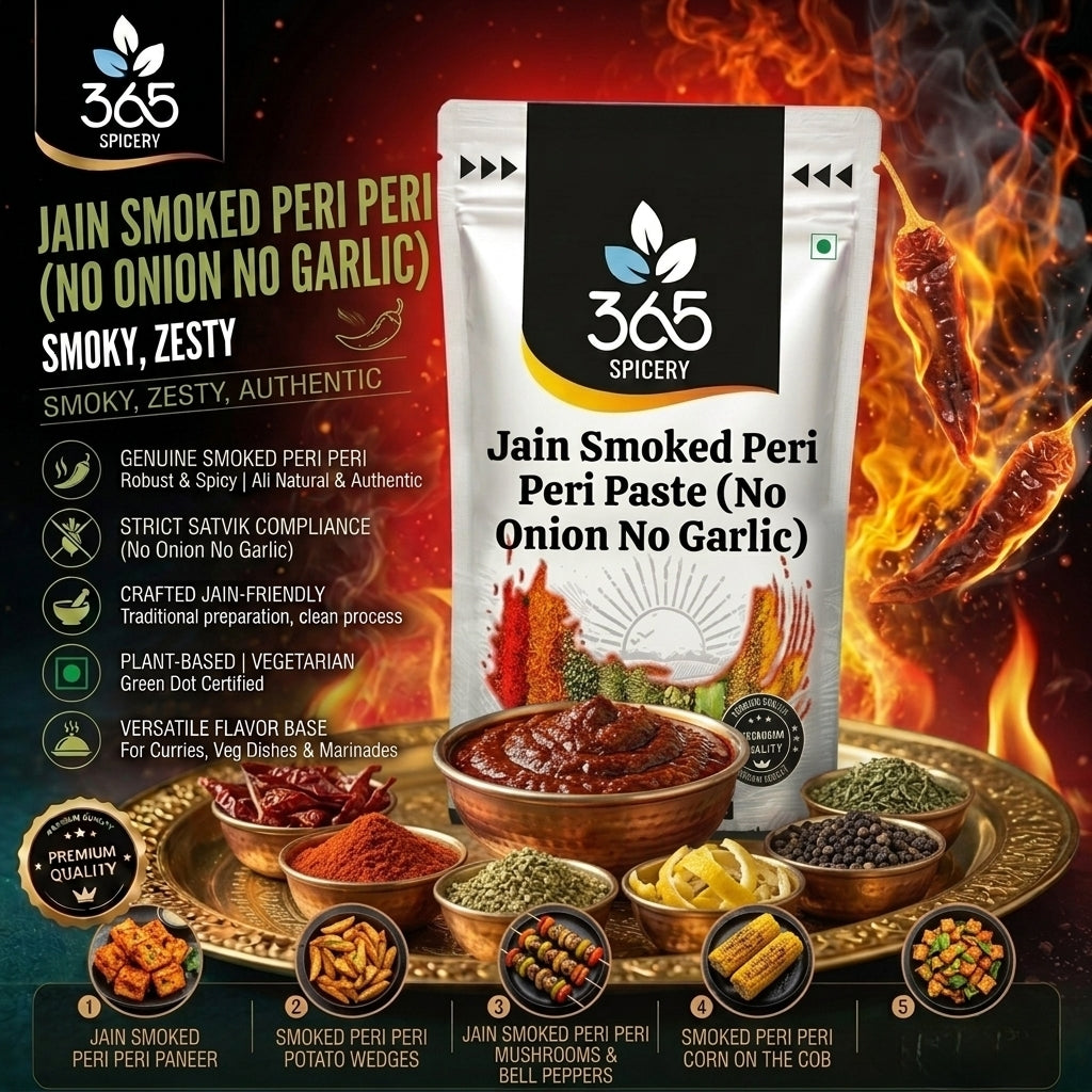 JAIN SMOKED PERI PERI PASTE (No Onion No Garlic) — 365 Spicery