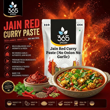 JAIN RED CURRY PASTE (No Onion No Garlic) — 365 Spicery