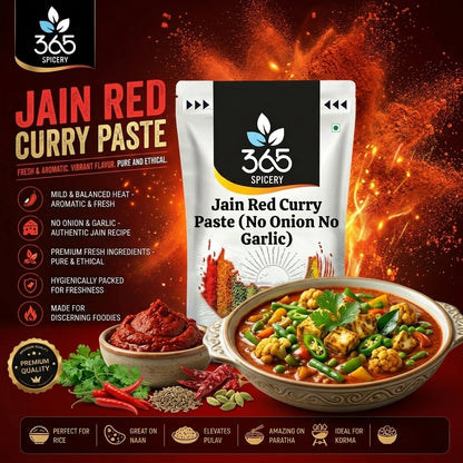 JAIN RED CURRY PASTE (No Onion No Garlic) — 365 Spicery
