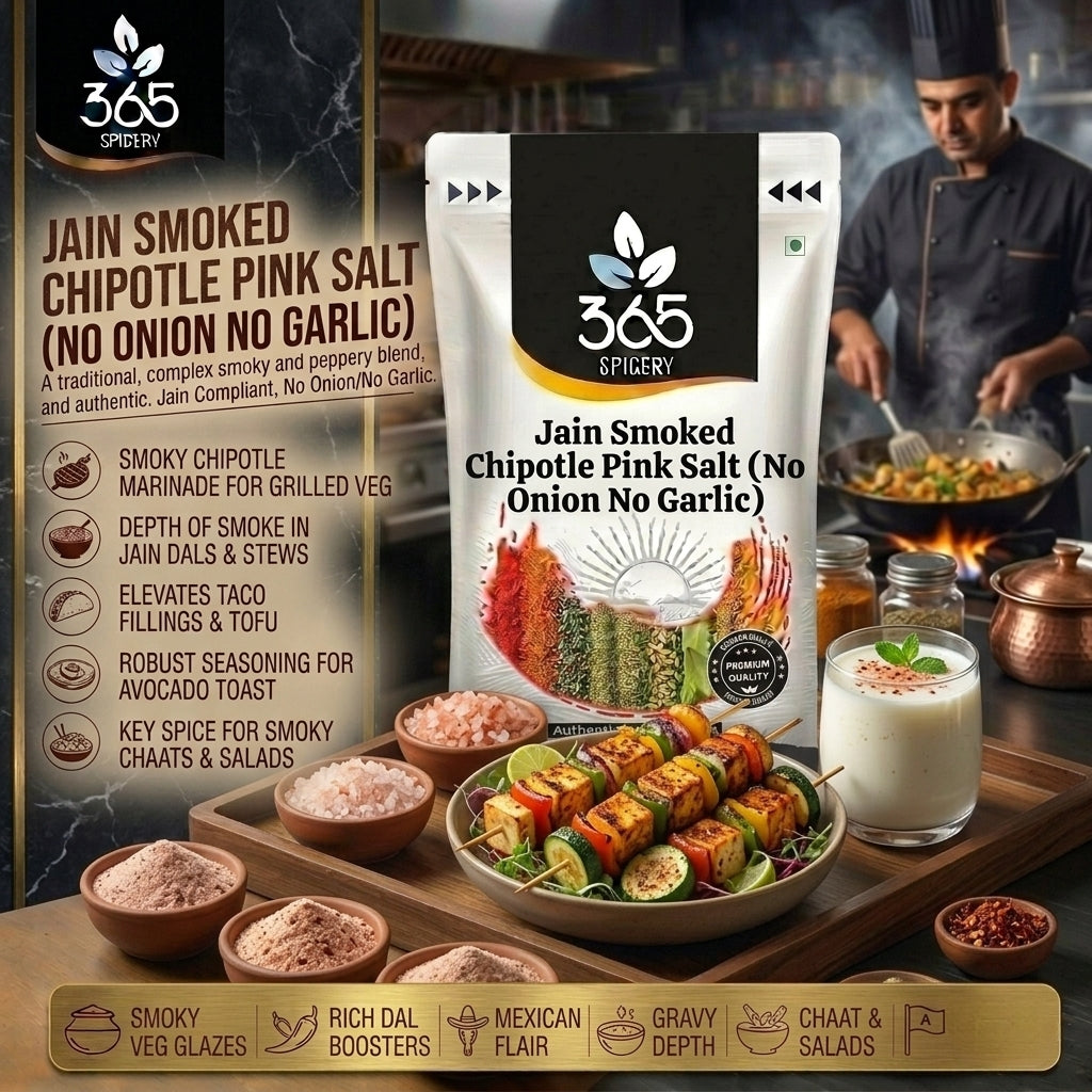 Jain Smoked Chipotle Pink Salt (No Onion No Garlic) — 365 Spicery