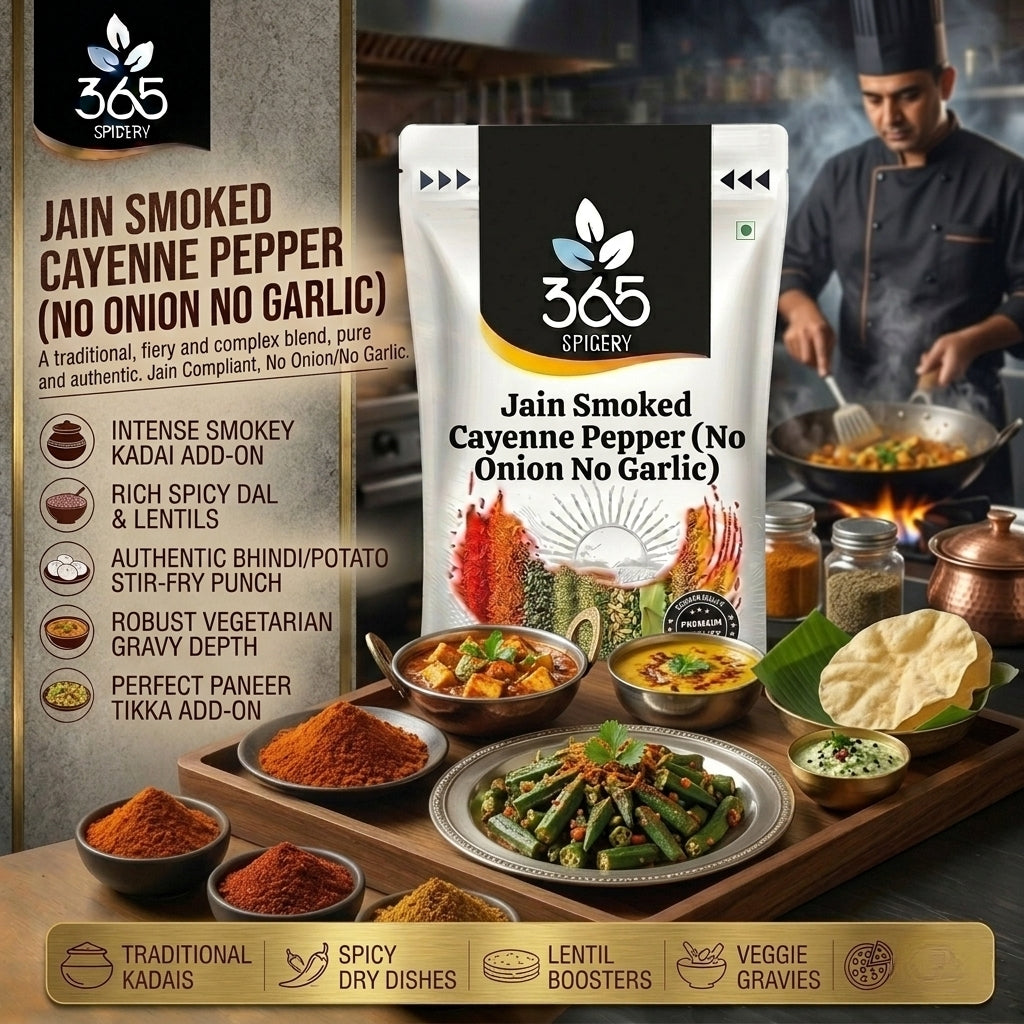 Jain Smoked Cayenne Pepper (No Onion No Garlic) — 365 Spicery