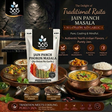 Jain Panch Phoron Masala | No Onion No Garlic | Jain-Friendly | Five Spice Tempering Mix | 365 Spicery