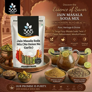 Jain Masala Soda Mix | No Onion No Garlic | Jain-Friendly | Refreshing Beverage Masala | 365 Spicery